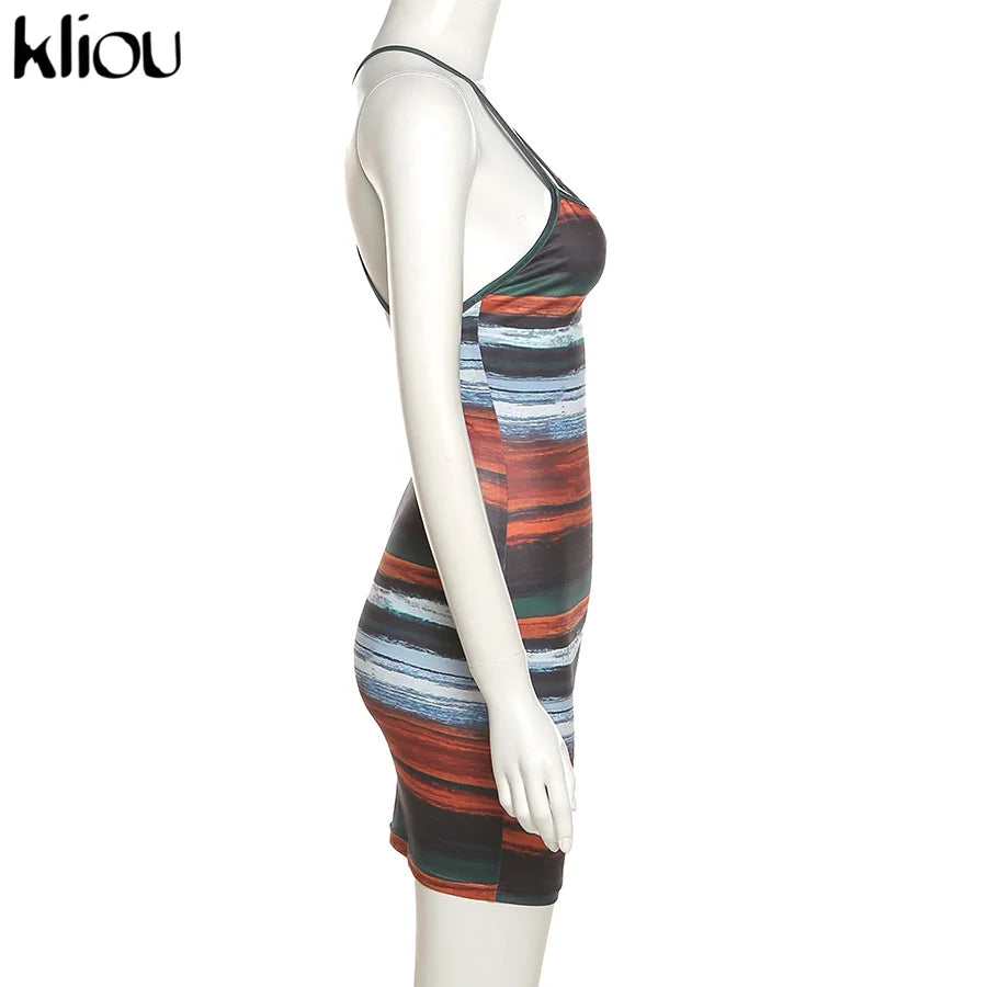 Midnight Stripes Bodycon Dress