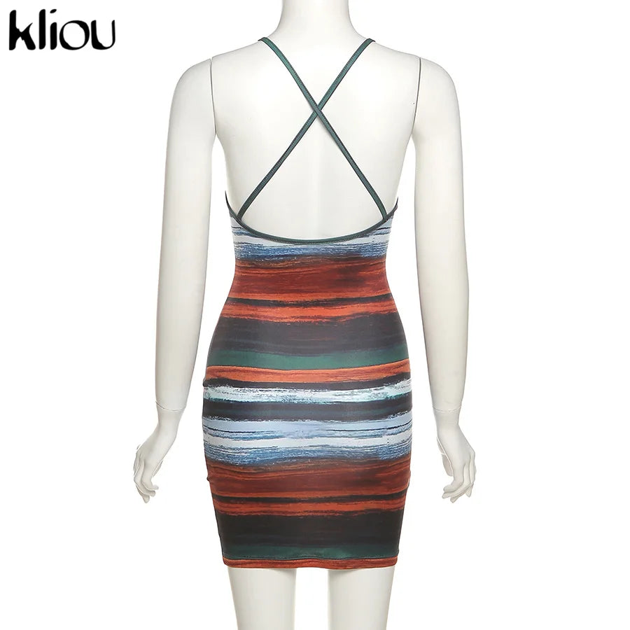 Midnight Stripes Bodycon Dress