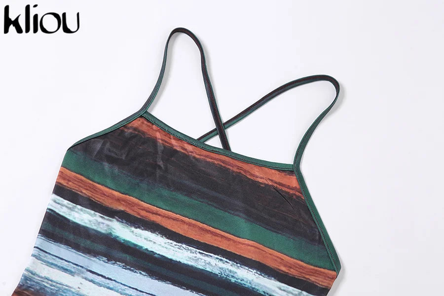 Midnight Stripes Bodycon Dress
