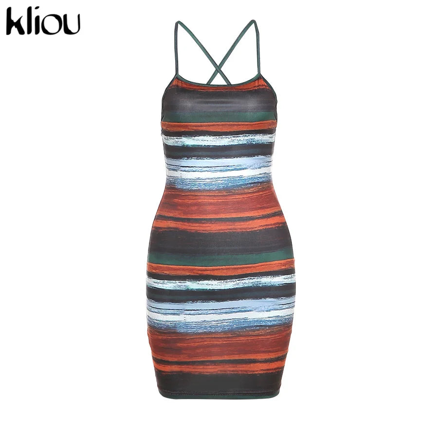 Midnight Stripes Bodycon Dress