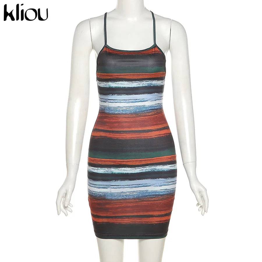 Midnight Stripes Bodycon Dress