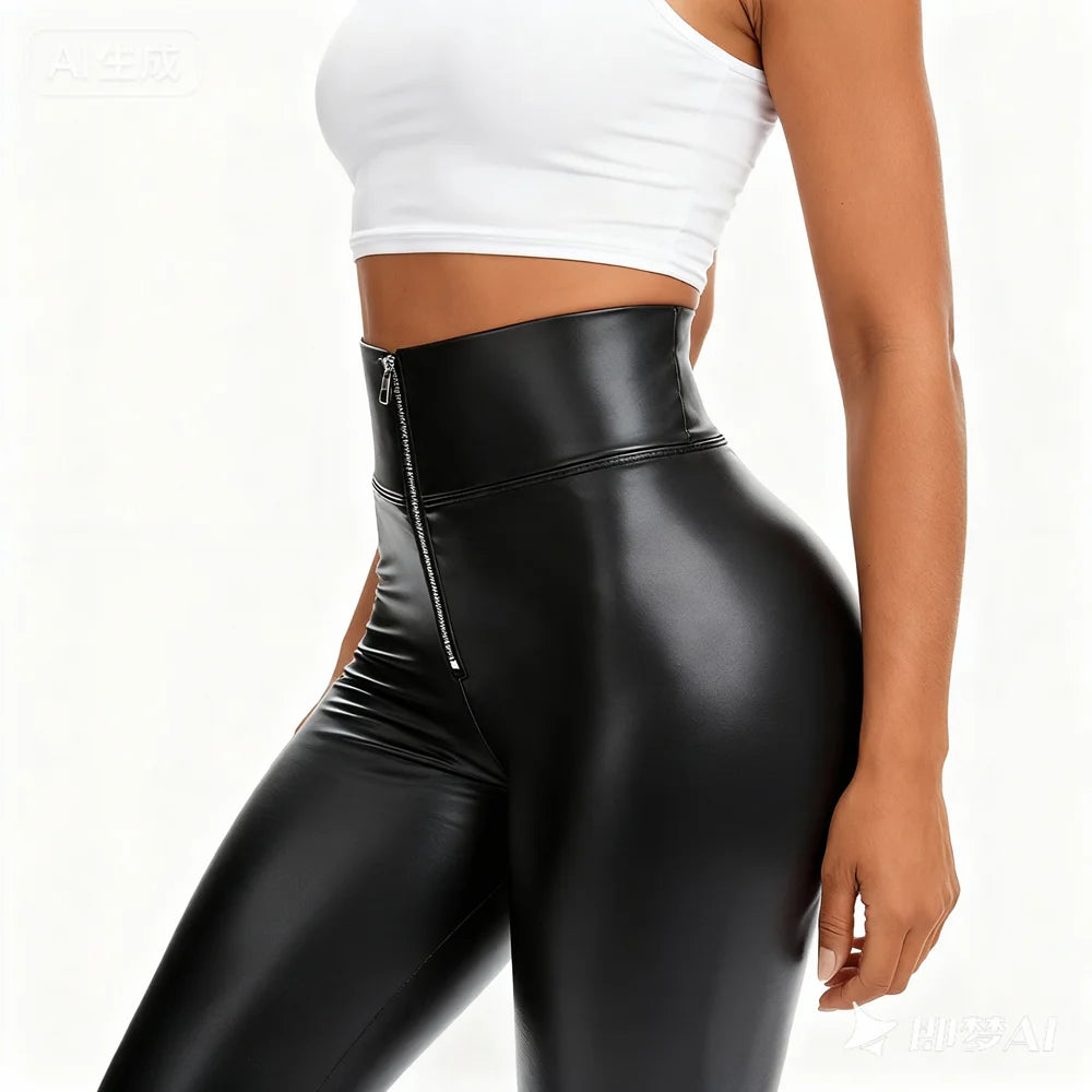 Curve Sculpt Leather Leggings