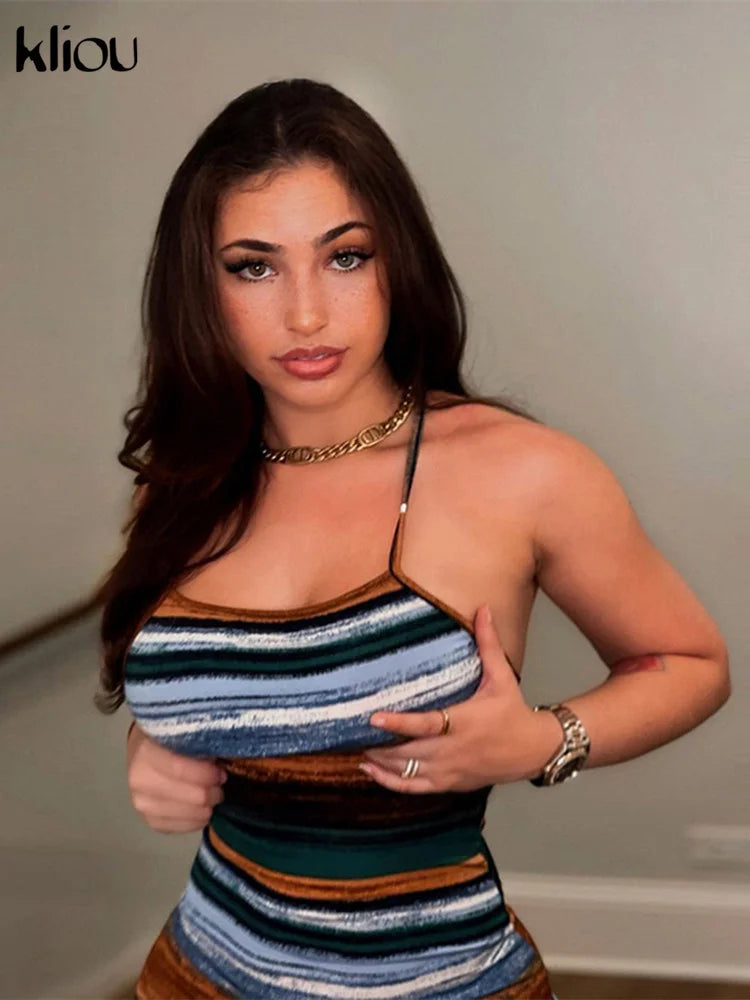 Midnight Stripes Bodycon Dress